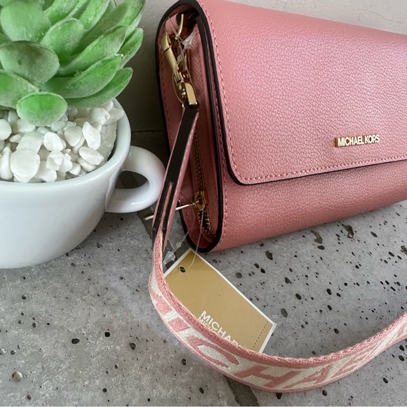 NWT Michael Kors Jet Set Large Leather Crossbody Bag - Picture 10 of 14